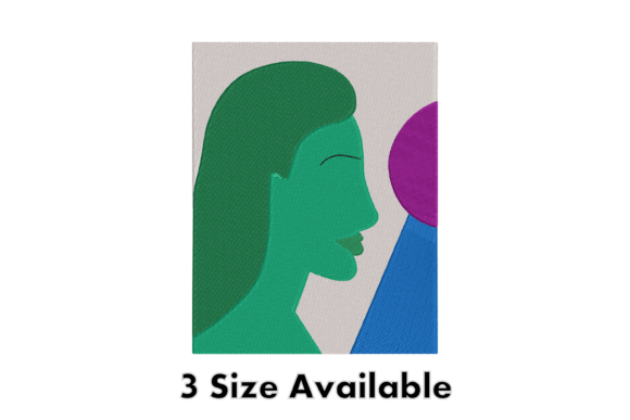 Abstract Woman Face Embroidery Art Review