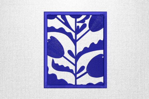 Blue Tulip Leaves Framed Embroidery Review