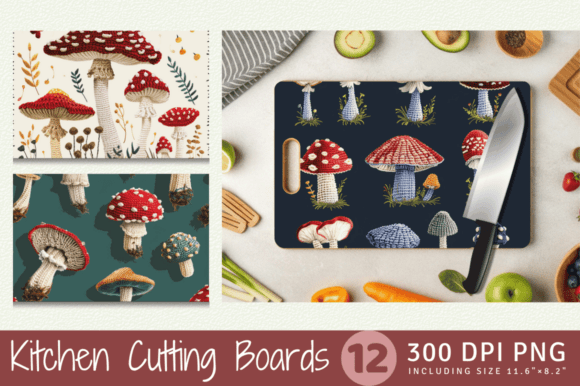 Crochet Mushroom Embroidery Cutting Board Review