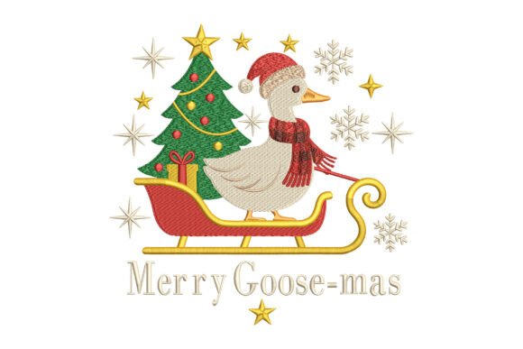 Reviewing Merry Goose-mas Embroidery for Holiday Collections